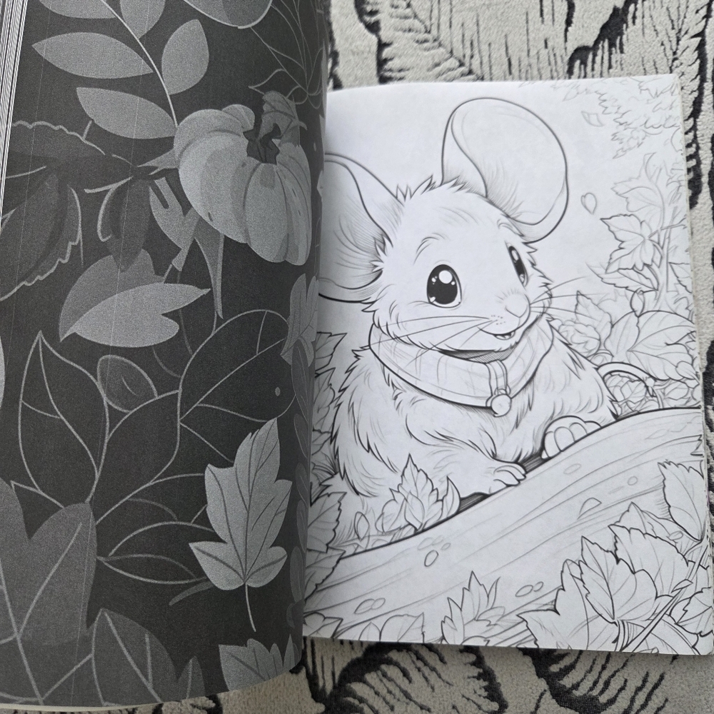 Autumn Mouse Coloring Book - Picture 6 of 16